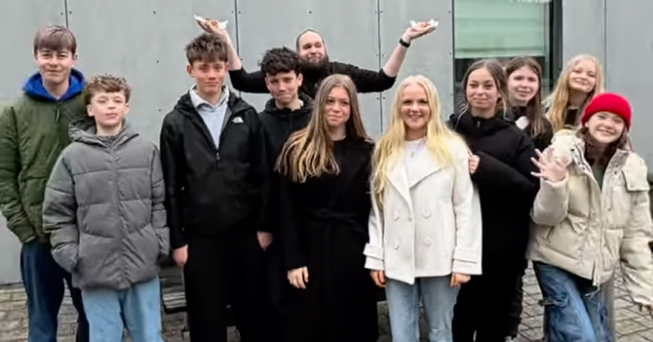 7. klasses elever på besøg